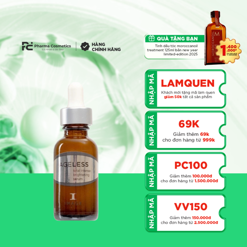 AGELESS TOTAL INTENSE BRIGHTENING SERUM / SERUM LÀM SÁNG DA VÀ GIẢM SẢN SINH SẮC TỐ