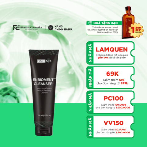 DMK ENBIOMENT CLEANSER / SỮA RỬA MẶT SẠCH SÂU, GIÚP TÁI CÂN BẰNG HỆ VI SINH TRÊN DA (PRE-BIOTIC) 