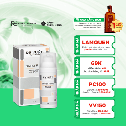 KB PURE SIMPLY PURE FOR DRY SKIN: Kem Dưỡng Ẩm Chuyên Sâu & Ngăn Ngừa Lão Hóa Sớm Cho Da Khô
