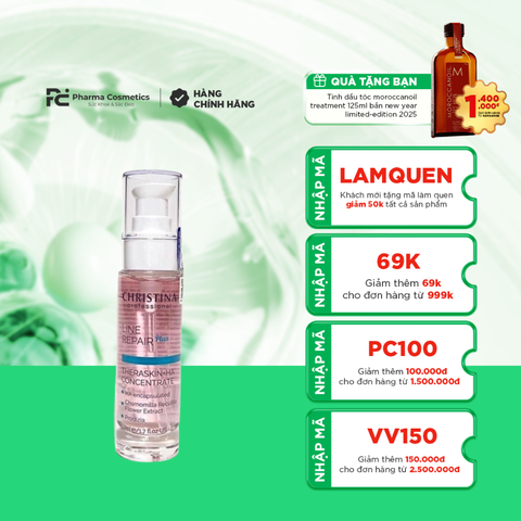 CHRISTINA LINE REPAIR + THERASKIN + HA CONCENTRATE / TINH CHẤT CẤP NƯỚC PHỤC HỒI VÀ TRẺ HOÁ DA