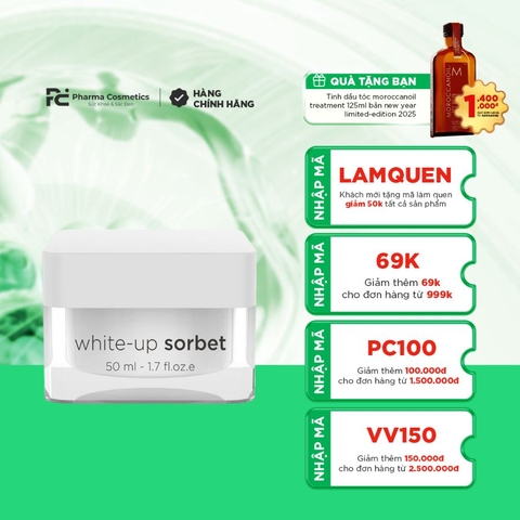 EKSEPTION WHITE-UP SORBET / KEM MỜ SẠM NÁM, DƯỠNG SÁNG DA