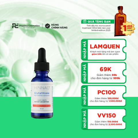 HINNAO GLUTATHIONE/ THỰC PHẨM LÀM ĐẸP, TRẮNG SÁNG DA, CHỐNG OXY HÓA ƯU VIỆT