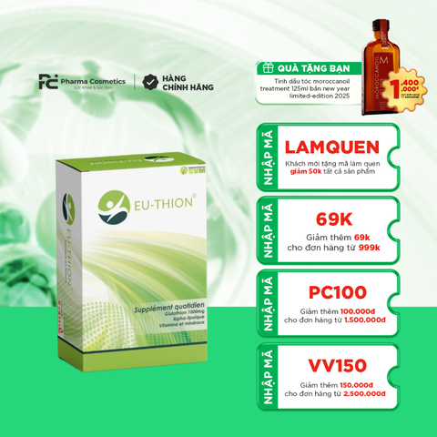 EUTHION / VIÊN UỐNG TĂNG SỨC ĐỀ KHÁNG, HỖ TRỢ ĐIỀU TRỊ UNG THƯ, U BƯỚU, TĂNG SỐ LƯỢNG TINH TRÙNG, TĂNG KHẢ NĂNG THỦ THAI VÀ CHỐNG OXY HÓA, LÃO HÓA