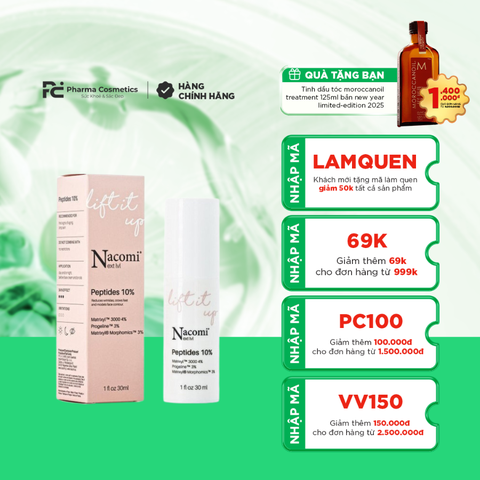 NACOMI NEXT LEVEL PEPTIDES 10% / HUYẾT THANH CHỐNG LÃO HÓA VÀ TRẺ HÓA DA