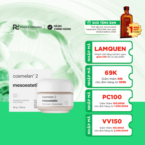 Mesoestetic Cosmelan 2 Phiên Bản Nâng Cấp/ Kem điều trị nám và làm sáng da chuyên nghiệp (HÀNG CTY PHÂN PHỐI)