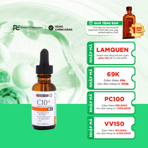 MD DERMATICS C10 VITAMIN C+E/ TINH CHẤT TRẺ HÓA VÀ CHỐNG LÃO HÓA DA MD DERMATICS C10 VITAMIN C+E
