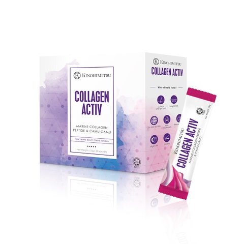 KINOHIMITSU ACTIV 5G / BỘT UỐNG TRẮNG DA, PHỤC HỒI DA SẪM MÀU