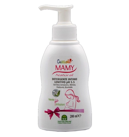 CUCCIOLO MAMY NATURAL LENITIVE FEMININE WASH PH 5.5/ DUNG DỊCH VỆ SINH PHỤ NỮ AN TOÀN CHO BÀ BẦU