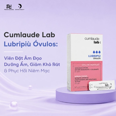 Cumlaude Lab Lubripiù Óvulos: Viên Đặt Âm Đạo Dưỡng Ẩm, Giảm Khô Rát & Phục Hồi Niêm Mạc