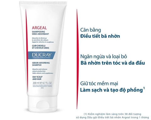 DUCRAY ARGEAL SHAMPOO / DẦU GỘI LÀM SẠCH BÃ NHỜN