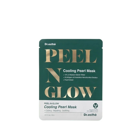 DR.ESTHE PEEL-N-GLOW COOLING PEARL MASK: Mặt Nạ Bio Cellulose Ngọc Trai - Làm Dịu, Tái Tạo & Phục Hồi Da