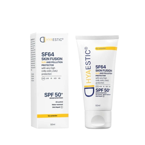 Hyaestic Skin Fusion SF64 Sun And Pollution Protector SPF50+50ML: Kem Chống Nắng Bảo Vệ Tối Đa & Phục Hồi DNA