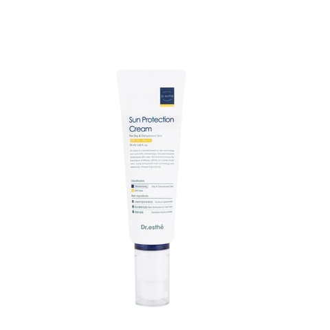 DR.ESTHE SUN PROTECTION CREAM SPF 50 PA++: Kem Chống Nắng Dưỡng Ẩm & Phục Hồi, Lý Tưởng Cho Da Khô & Nhạy Cảm
