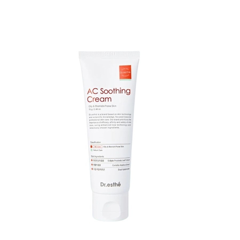 DR.ESTHE AC SOOTHING CREAM: Kem Dưỡng Ẩm & Làm Dịu Chuyên Sâu Cho Da Dầu & Da Mụn