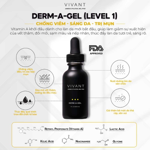 Vivant Derm-A-Gel® – Serum Retinoid Khởi Đầu Giúp Trẻ Hóa Và Làm Sáng Da Vượt Trội