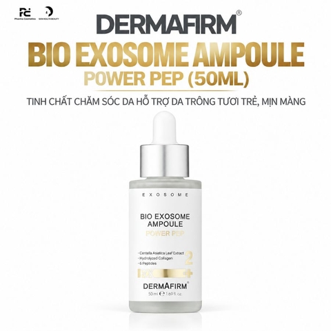 DERMAFIRM BIO EXOSOME AMPOULE POWER PEP / TINH CHẤT TRẺ HÓA XÓA NHĂN ĐA TẦNG ( 50ML)