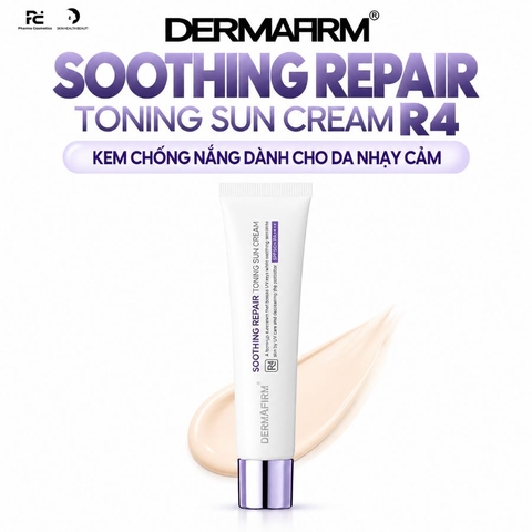 DERMAFIRM SOOTHING REPAIR TONING SUN CREAM R4 / KEM CHỐNG NẮNG CHO DA NHẠY CẢM