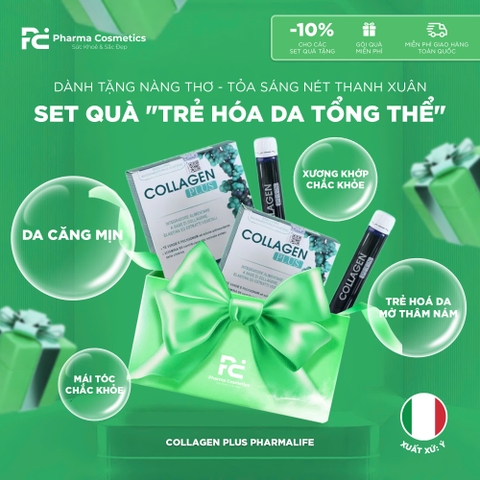 SET TRẺ HOÁ TỔNG THỂ TẶNG NÀNG- NƯỚC UỐNG COLLAGEN PLUS THUỶ PHÂN