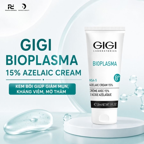 GIGI BIOPLASMA 15% AZELAIC CREAM / KEM BÔI GIÚP GIẢM MỤN, KHÁNG VIÊM, MỜ THÂM 