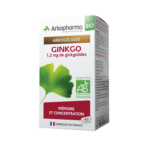ARKOPHARMA ARKOGÉLULES GINKGO BIO / VIÊN UỐNG BỔ NÃO