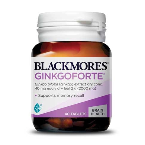 BLACKMORES GINKGOFORTE / VIÊN UỐNG TĂNG CƯỜNG TRÍ NHỚ, TẬP TRUNG