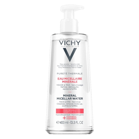VICHY PURETE THERMALE MINERAL MICELLAR WATER SENSITIVE SKIN / NƯỚC TẨY TRANG GIÀU KHOÁNG CHẤT CHO DA NHẠY CẢM GIÚP LÀM SẠCH SÂU VÀ DỊU DA ( 400ML)