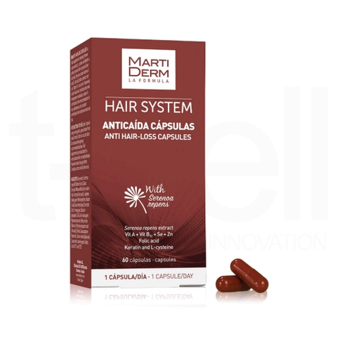 MARTIDERM HAIR SYSTEM ANTI HAIR- LOSS CAPSULES/ VIÊN UỐNG DƯỠNG TÓC