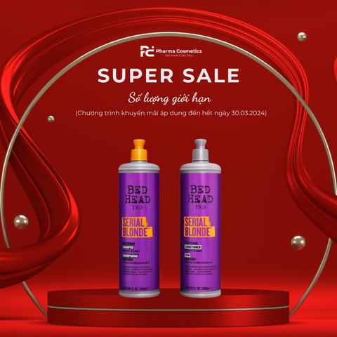 BED HEAD SERIAL BLONDE / CẶP DẦU GỘI & DẦU XẢ DÀNH CHO TÓC TẨY