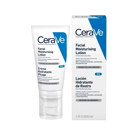 CERAVE FACIAL MOISTURISING LOTION PM: Sữa Dưỡng Ẩm Đêm Cho Làn Da Khỏe Mạnh & Mềm Mịn