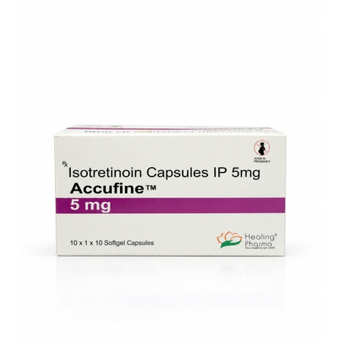 (Date 2028) Accufine 5mg – Viên Isotretinoin liều thấp điều trị mụn trứng cá nặng