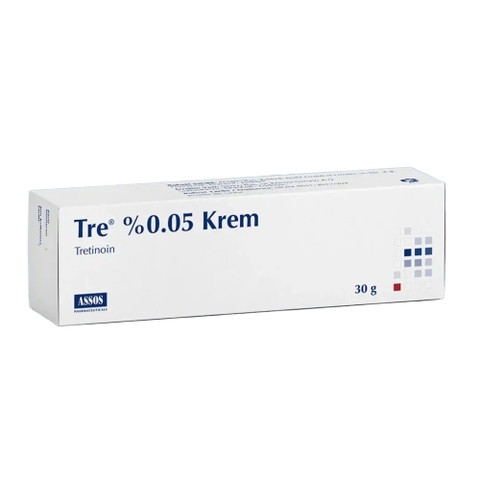 Assos Tre %0.05 Krem (30g) – Kem Bôi Giảm Mụn Trứng Cá, Tái Tạo Bề Mặt Da Về Tretinoin 0.05%