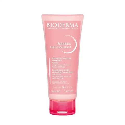 BIODERMA Sensibio Gel Moussant: Sữa Rửa Mặt Gel Hồng 