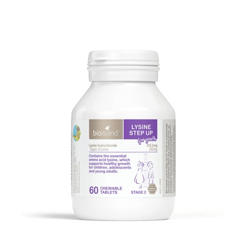 BioIsland Lysine Step Up For Youth: Viên Nhai Hỗ Trợ Tăng Chiều Cao, Ăn Ngon Và Phát Triển Toàn Diện Cho Trẻ