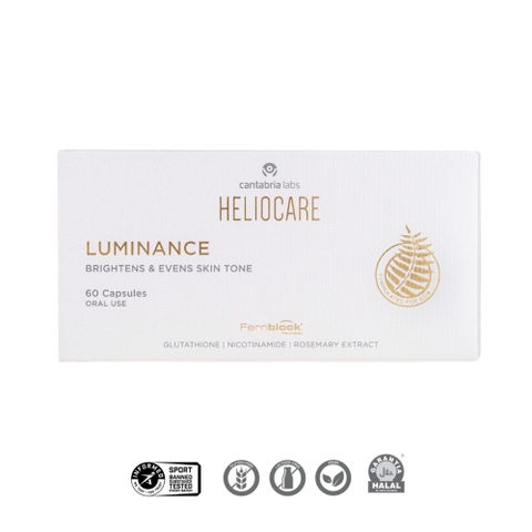Heliocare Luminance Brightens and Evens Skin Tone – Viên Uống Hỗ Trợ Dưỡng Sáng, Đều Màu Da Và Chống Oxy Hóa