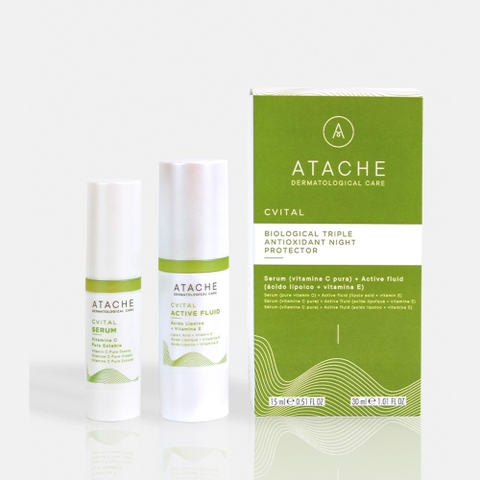 Atache C Vital Biological Triple Antioxidant Night Protector: Huyết Thanh Chống Oxy Hóa Bộ Ba – Đánh Thức Làn Da Rạng Rỡ Ban Đêm
