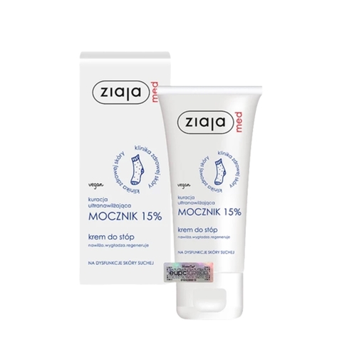 Ziaja Med Mocznik 15% – Kem Đặc Trị Nứt Nẻ Gót Chân, Dày Sừng & Vảy Cá Chuyên Sâu