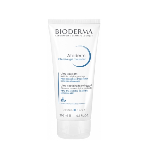 BIODERMA Atoderm Intensive Gel Moussant: Gel Làm Sạch Chống Ngứa Cho Da Viêm Cơ Địa