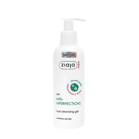 Ziaja Med Anti-Imperfections Face Cleansing Gel 200ml – Gel Rửa Mặt Ngừa Khuẩn, Kiềm Dầu & Giảm Mụn Chuyên Sâu