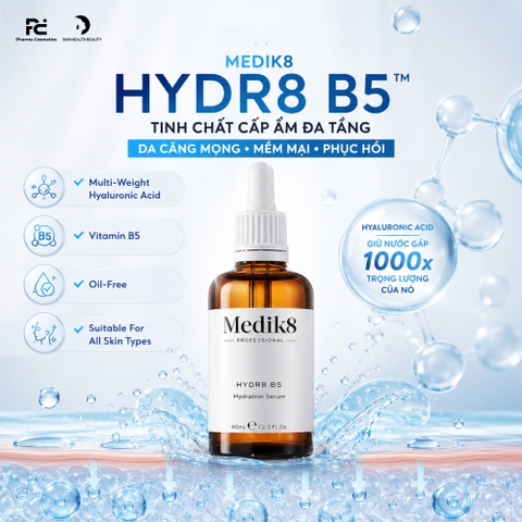 MEDIK8 HYDR8 B5™: Tinh Chất Cấp Ẩm Chuyên Sâu, Phục Hồi & Tái Tạo Làn Da 60ML