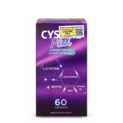 Cystine Plus 60 Viên – Viên uống hỗ trợ giảm mụn, hạn chế rụng tóc và nuôi dưỡng làn da