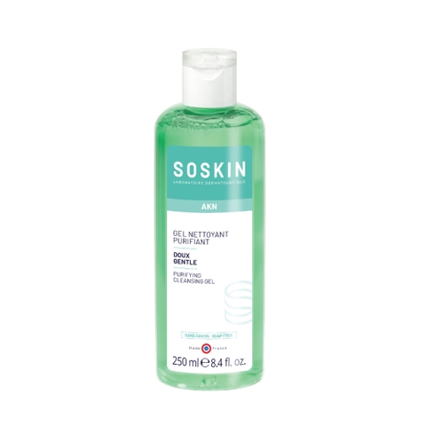 SOSKIN GENTLE PURIFYING CLEANSING GEL / GEL RỬA MẶT DIỆT KHUẨN(250ML)