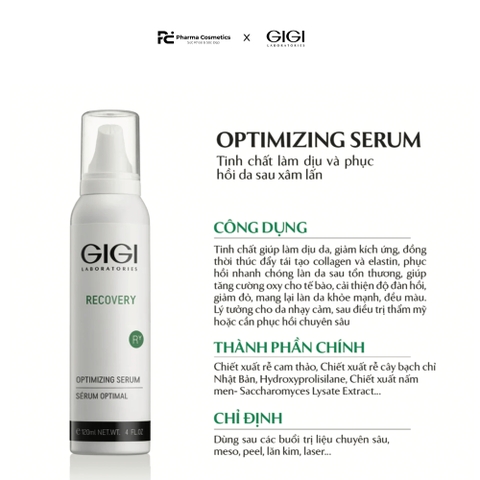 GIGI RECOVERY OPTIMIZING SERUM / TINH CHẤT LÀM DỊU VÀ PHỤC HỒI DA SAU XÂM LẤN 