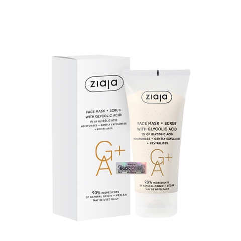 Ziaja Face Mask + Scrub With Glycolic Acid – Mặt Nạ Tẩy Tế Bào Chết 2 Trong 1 Tái Tạo Da Chuyên Sâu
