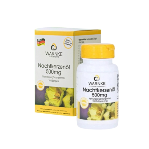 Warnke Nachtkerzenöl 500mg – Bí Quyết Cân Bằng Nội Tiết & Trẻ Hóa Da Từ Đức
