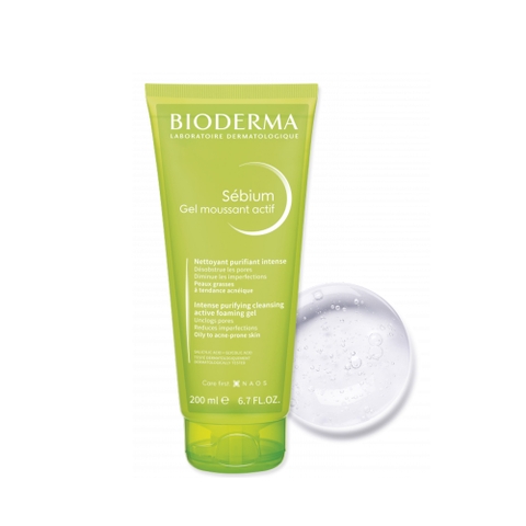 Bioderma Sébium Gel Moussant Actif: Gel Rửa Mặt Giảm Mụn, Thông Thoáng Lỗ Chân Lông
