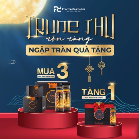 NMN+ NANO LIQUID / NƯỚC UỐNG CHỐNG LÃO HÓA, KÉO DÀI TUỔI THỌ, CẢI THIỆN SINH LÝ VÀ MIỄN DỊCH VÀ PHÒNG NGỪA BỆNH TẬT