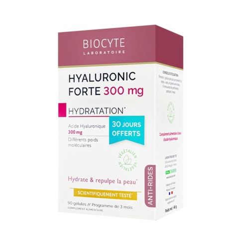 Biocyte Hyaluronic Forte 300mg – Viên Uống Cấp Nước Tầng Sâu & Trẻ Hóa Làn Da