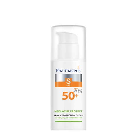 Pharmaceris S Medi Acne Protect SPF 50+: Kem Chống Nắng Kiềm Dầu, Kháng Khuẩn & Ngừa Mụn Chuyên Sâu