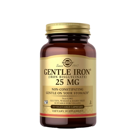 Solgar Gentle Iron® Vegetable Capsules: Viên Uống Bổ Sung Sắt Hấp Thu Tối Ưu – Êm Dịu Với Dạ Dày
