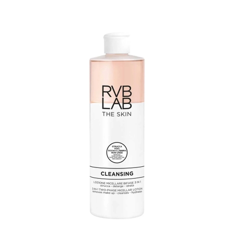 RVB LAB 3-IN-1 TWO - PHASE MICELLAR LOTION FACE-EYES-LIPS: Dầu Tẩy Trang 2 Pha - Làm Sạch Sâu, Dưỡng Ẩm & Chống Oxy Hóa